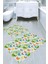 Kelebeklerin Dansı Desenli Kaymaz Taban Yıkanabilir 2'li Desenli Banyo Paspası (50X60 cm - 60X100 Cm) 1