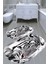Kaplan Desenli Kaymaz Taban Yıkanabilir 2'li Desenli Banyo Paspası (50X60 cm - 60X100 Cm) 1