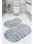Ahşap Eskitme Desenli Kaymaz Taban Yıkanabilir 2'li Desenli Banyo Paspası (50X60 cm - 60X100 Cm) 1