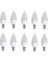 10'lu 7W LED Mum Avize Ampulü Buji Ampul Günışığı 1