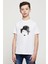 Charlie Chaplin Old Baskılı Unisex Çocuk Beyaz T-Shirt 1