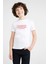 Stranger Things Kırmızı Logo Baskılı Unisex Çocuk Beyaz T-Shirt 1