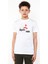 Depedre Mode Rose Baskılı Unisex Çocuk Beyaz T-Shirt 1