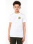Kulaklık ve Hip Hop Şapkalı Panda Baskılı Unisex Çocuk Beyaz T-Shirt 1