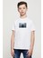 Marilyn Manson Baskılı Unisex Çocuk Beyaz T-Shirt 1