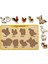 Ahşap Bul Tak Eğitici 2 Adet Yapboz Puzzle Seti 4