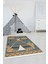 Çadır Desenli Çift Taraflı Yıkanabilir Saçaklı Dekoratif Dokuma Kilim Halı 3
