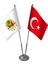 İkili Osmanlı Tuğrası Masa Bayrağı Takımı 1