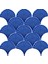 17x17 cm Kobalt İstiridye Balık Pulu Seramik 2
