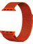 Apple Watch 3 38MM Uyumlu Kordon Metal Wire Örgü Saat Kordonu 38/K01K--TURUNCU 1
