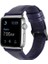 Apple Watch Nike 6 44MM Uyumlu Kordon Luxury Leather Hakiki Deri Saat Kordonu 44/zlu--Lacivert 1