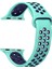 Apple Watch Edition 42MM Uyumlu Kordon Ring Çift Renk Spor Saat Kordonu 42/K02--TURKUAZ-LACIVERT 1