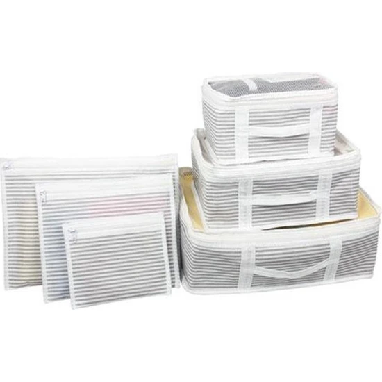 Ega Toptan Bavul Içi Düzenleyici Valiz  Organizer 6 Lı Set - Çizgili hepsiburada