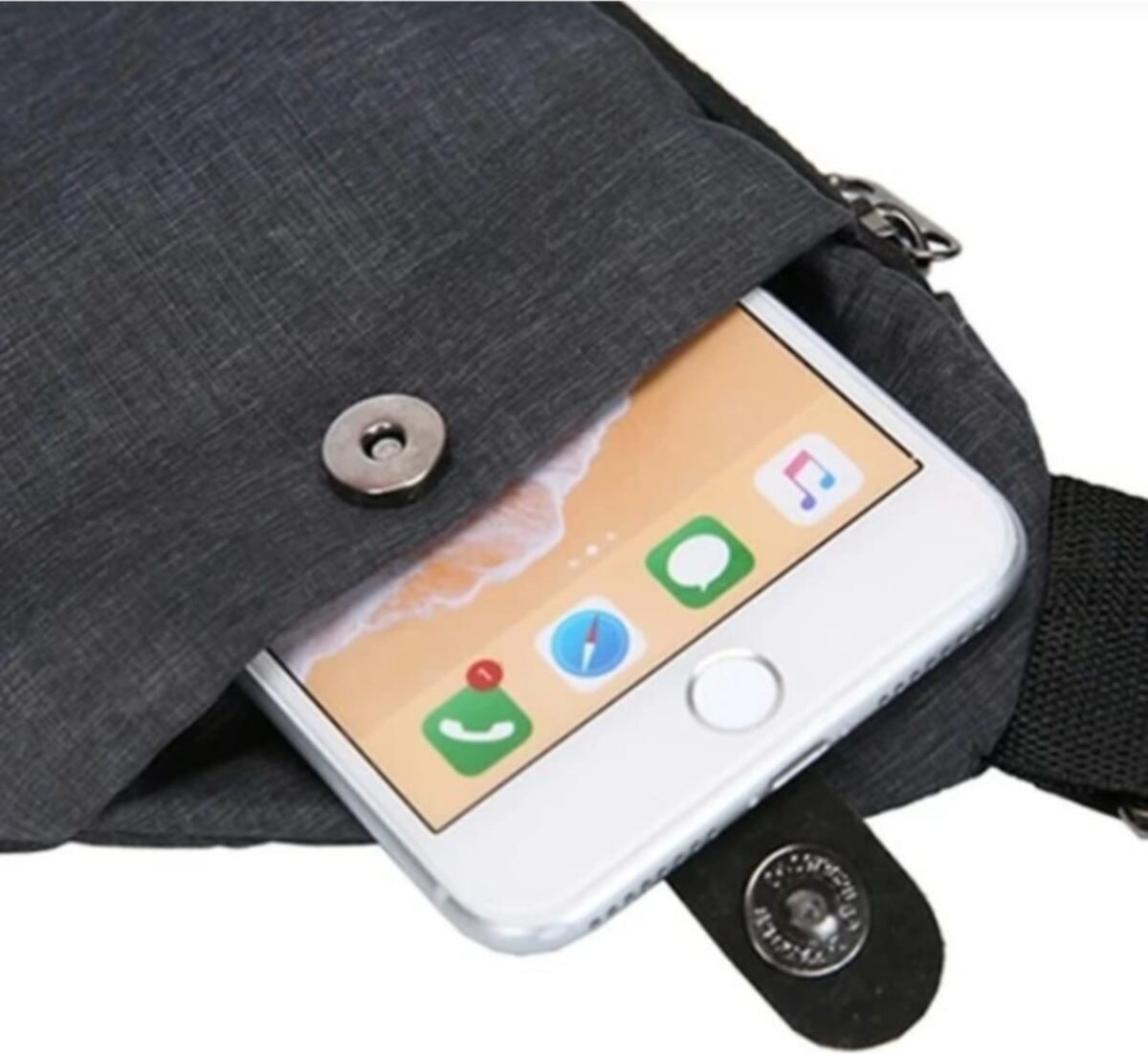 Av A Dos Free Smart Bag Siyah Heybe Çapraz Bel ve Omuz Çantası Suya Dayanıklı Ergonomik Tasarım görsel 5