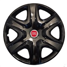 HMNL Fiat 500 Ailesi 15'' Inç Piano Black Kapağı 4'lü Çelik Jant Görünümlü