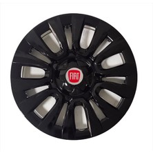 HMNL Fiat Egea 15'' Inç Piano Black Kapağı 4'lü Çelik Jant Görünümlü
