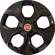 HMNL Fiat Punto 13'' Inç Piano Black Kapağı 4'lü Çelik Jant Görünümlü