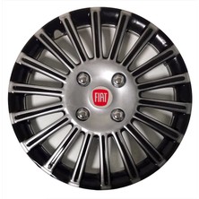 HMNL Fiat Sedici 15'' Inç Gri - Siyah Kapağı 4'lü Çelik Jant Görünümlü
