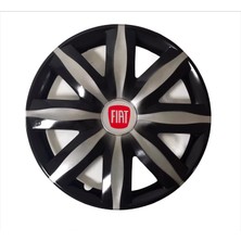 HMNL Fiat Palio 14'' Inç Gri - Siyah Kapağı 4'lü Çelik Jant Görünümlü