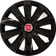 HMNL Fiat Punto 14'' Inç Piano Black Kapağı 4'lü Çelik Jant Görünümlü