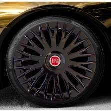 HMNL Fiat Bravo 16'' Inç Piano Black Kapağı 4'lü Çelik Jant Görünümlü