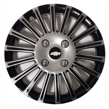 HMNL  Chevrolet Monte Carlo 15'' Inç Gri - Siyah 4'lü Set Jant Kapağı Çelik Jant Görünümlü