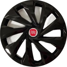 HMNL Fiat Palio Van 15'' Inç Piano Black Kapağı 4'lü Çelik Jant Görünümlü