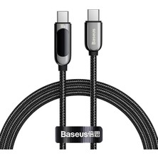 Baseus Display Type-C To Type-C 100W Hızlı Şarj Veri Kablosu 1m CATSK-B01