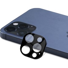 Ally Apple iPhone 12 Pro Max 6.7 3D Full Kaplama Tempered Cam Kamera Koruyucu