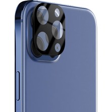Ally Apple iPhone 12 Pro Max 6.7 3D Full Kaplama Tempered Cam Kamera Koruyucu