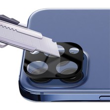 Ally Apple iPhone 12 Pro Max 6.7 3D Full Kaplama Tempered Cam Kamera Koruyucu