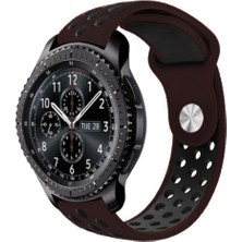 Ally 20 mm Kordon Kayış Gear S2,R600 Watch S4 42 mm,HUAWEI Watch GT,20 mm Kordon Kayış Koyu Kahverengi