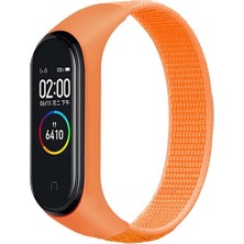 Ally Xiaomi Mi Band 5-4-3 Nylon Kayış Kordon Turuncu