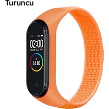 Ally Xiaomi Mi Band 5-4-3 Nylon Kayış Kordon Turuncu