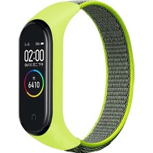 Ally Xiaomi Mi Band 5-4-3 Nylon Kayış Kordon Yeşil