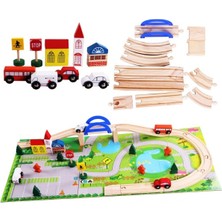 Sam Toys Ahşap 40 Parça Köprülü Trafik Seti