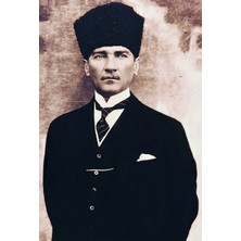 Tablosan Kalpaklı Atatürk Çerçeveli Cam Tablo
