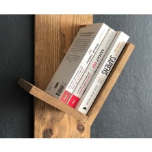 O&a Wood Doğal Ahşap Kitaplık, Dekoratif Tasarım Ahşap Vintage Kitaplık, Meşe
