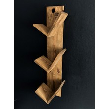 O&a Wood Doğal Ahşap Kitaplık, Dekoratif Tasarım Ahşap Vintage Kitaplık, Meşe