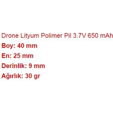 Gens Ace Drone Lityum Polimer Pil 3.7V 650 Mah