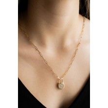 Semiz Kuyumculuk Kapalı Kilit Uçlu Ataç Altın Kolye