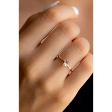 Semiz Kuyumculuk Morganite Oval Kesim Tektaş Yüzük