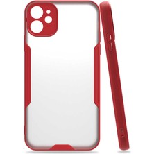 Case 4U Apple iPhone 11 Kılıf Kamera Korumalı Ultra Ince Buzlu Mat Renkli Parfe Silikon Kapak Kırmızı