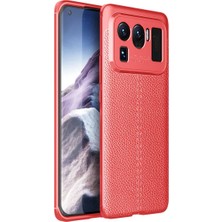 Caseart Xiaomi Mi 11 Ultra Kılıf Darbe Korumalı Deri Görünümlü Silikon Arka Kapak