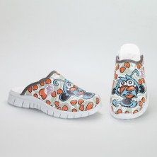 Kadın Beyaz Kalp Temalı Ortopedi Hafif Taban Sabo Terlik Hemşire Terliği Medikal Hafif Taban Sabo Terlik Hemşire Terliği Hastane Terliği Hediyelik Doktor Terliği