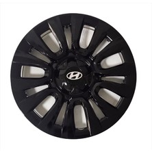 Hmnl  Hyundai I20 15'' Inç Piano Black 4'lü Set Jant Kapağı Çelik Jant Görünümlü