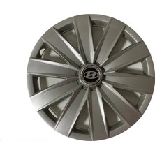 Hmnl Hyundai Accent Blue 15'' Inç Gri 4'lü Set Jant Kapağı Çelik Jant Görünümlü