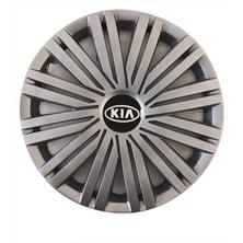 Hmnl  Kia Rio 14'' Inç Gri 4'lü Set Jant Kapağı Çelik Jant Görünümlü