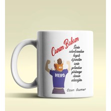 Hediye Zengini Kişiye Özel Canım Babam Mesajlı Tasarımlı Beyaz Kupa Bardak