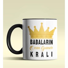 Hediye Zengini Kişiye Özel Babaların Kralı 3 Tasarımlı Siyah Renkli Kupa